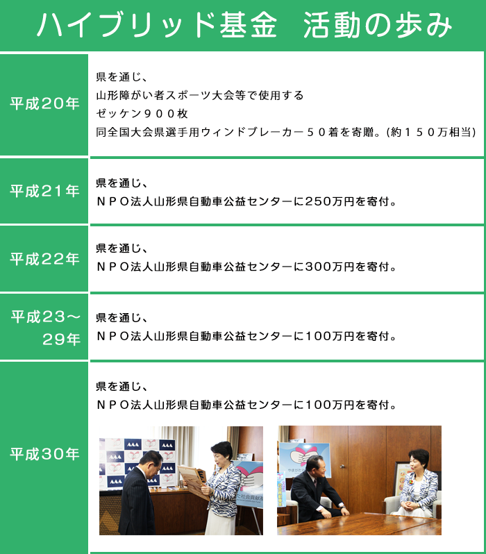 ハイブリッド基金活動の歩み
